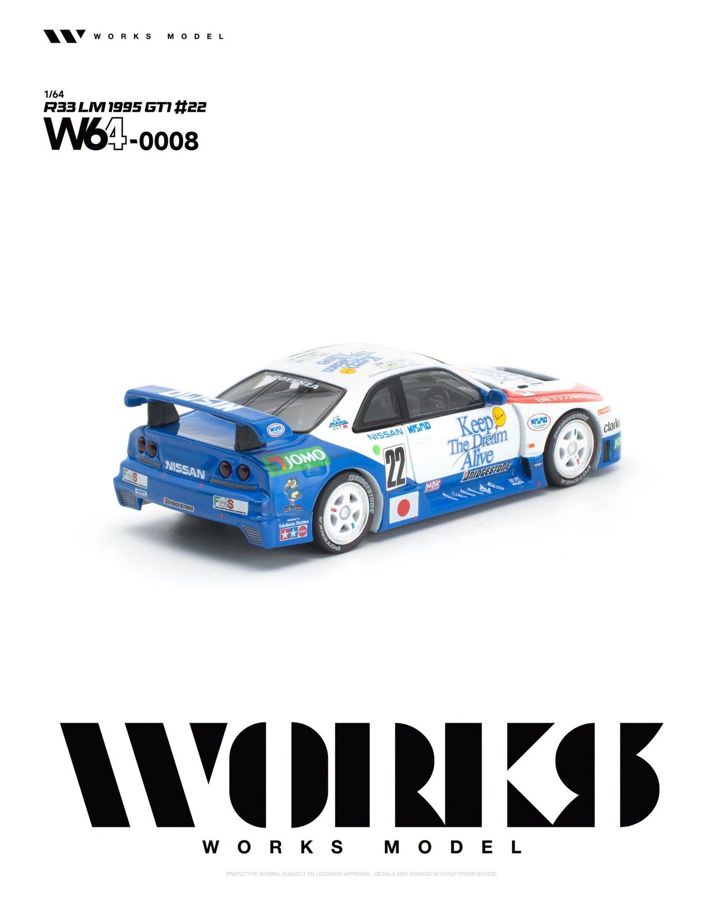 *Pre-Order* Works Model W64-0008 R33 LM 1995 GT1 #22