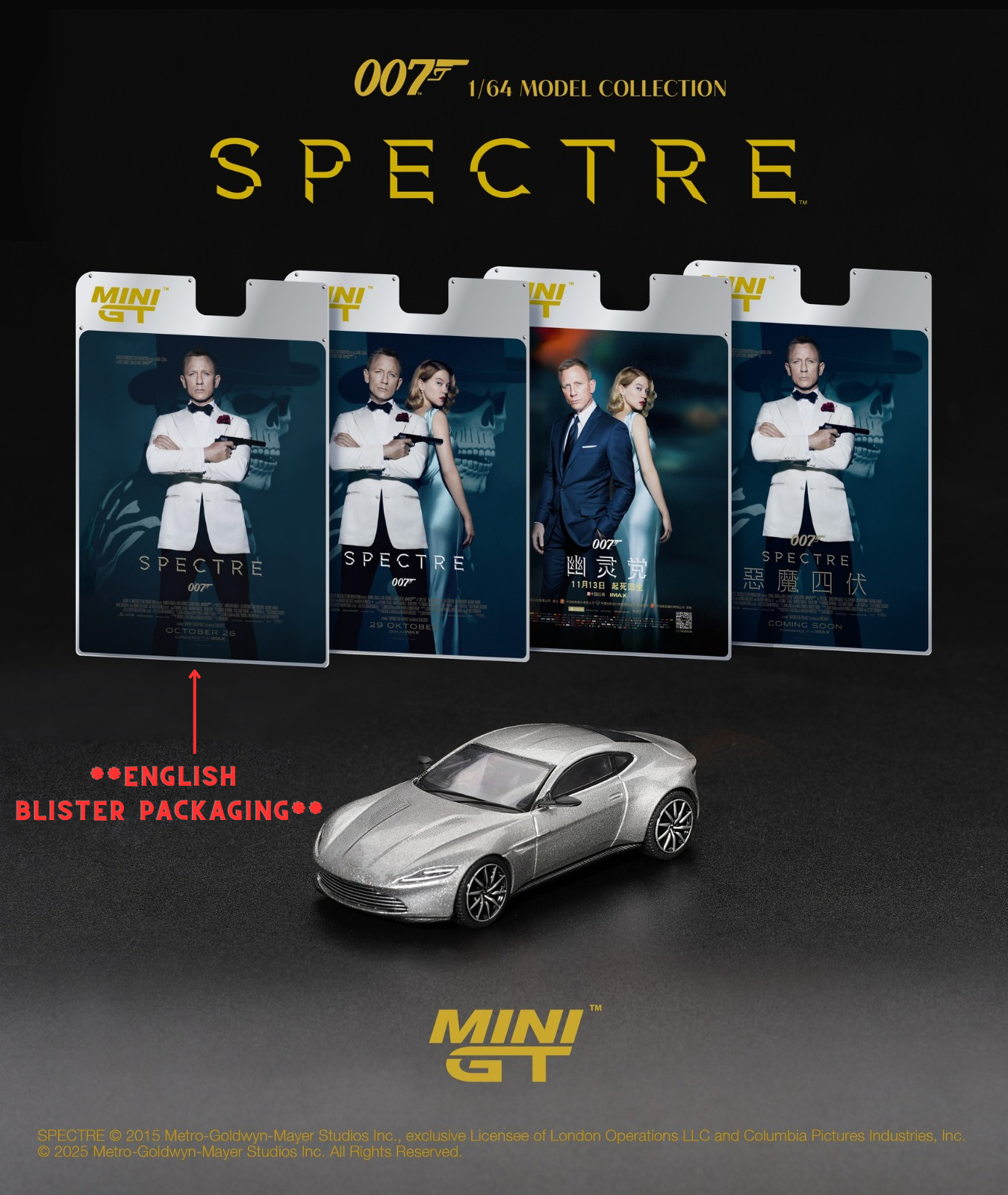 *Pre-Order* Mini GT No.910 Aston Martin DB10 "Spectre" - English Blister Packaging