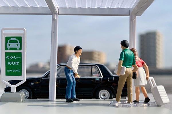Tomytec DioColle 64 Carsnap No.04b Taxi Stand (with Japanese Taxi included)