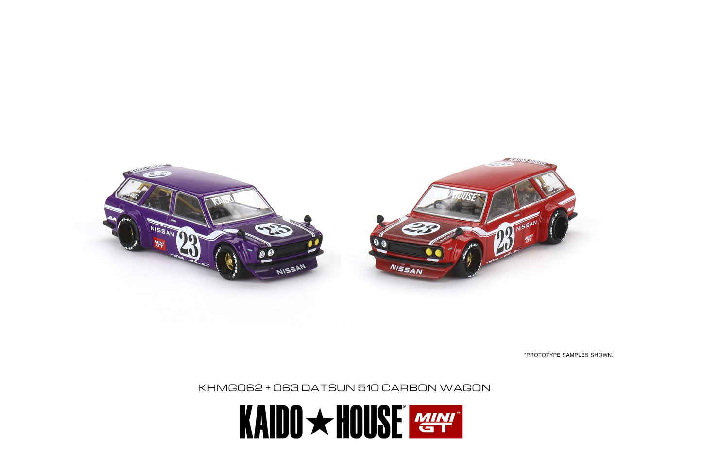 Mini GT x Kaido House No.062 Datsun Kaido 510 Wagon Carbon Fiber V1