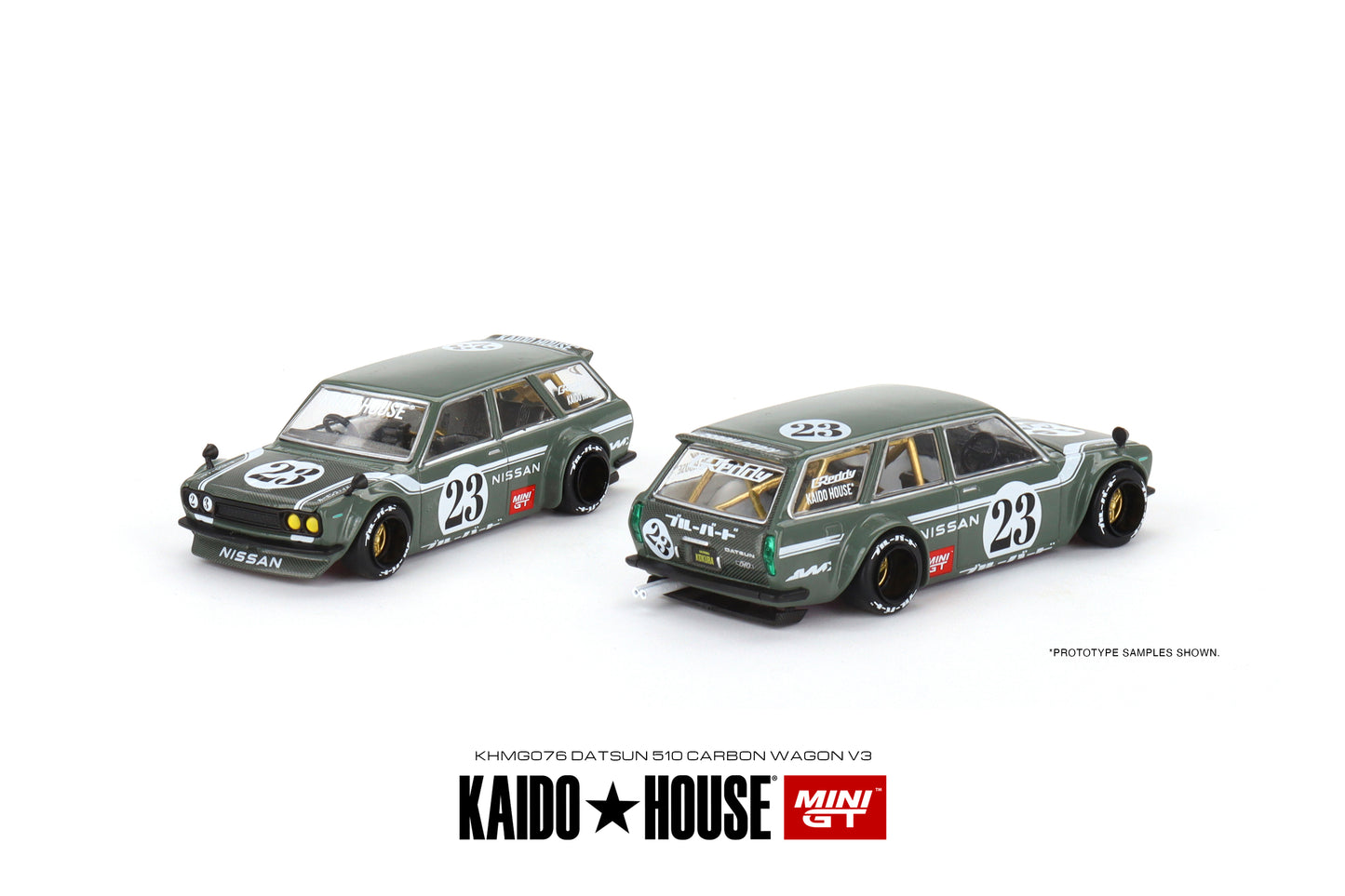Mini GT x Kaido House No.076 Datsun Kaido 510 Wagon Carbon Fiber V3