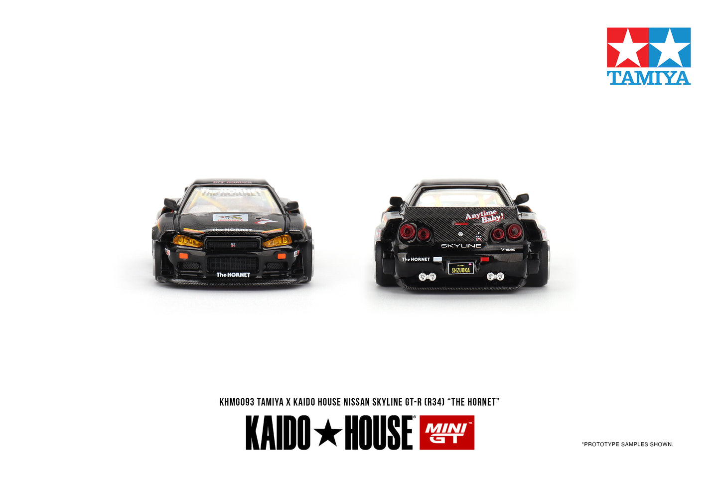 Mini GT x Kaido House No.093 Nissan Skyline GT-R (R34) TAMIYA x KAIDO HOUSE "The Hornet"
