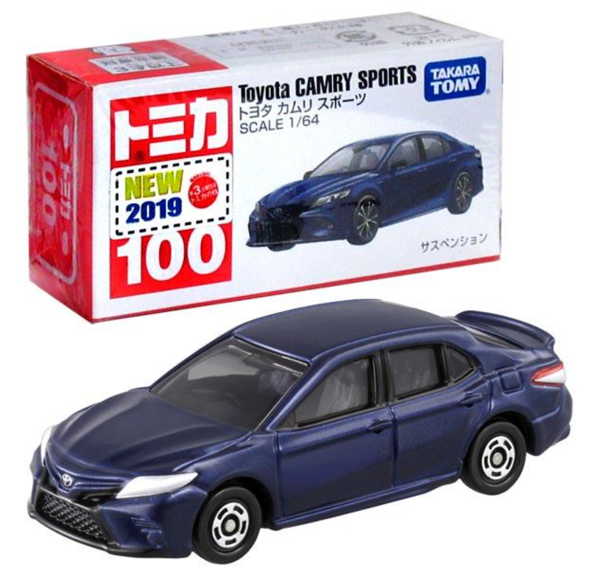 Tomica No.100 Toyota Camry Sports Blue Mini Toy Sensei