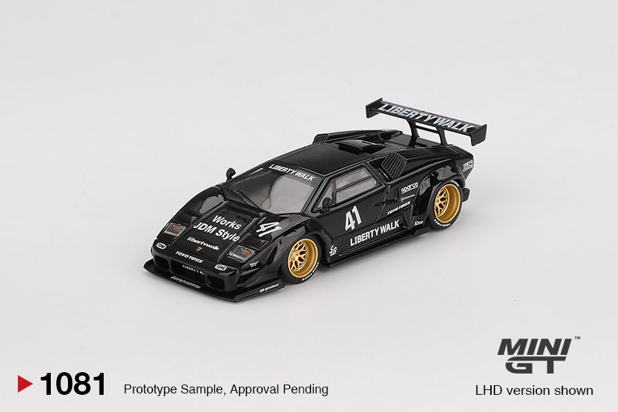 *Pre-Order* Mini GT No.1081 Lamborghini Countach LB-WORKS Black