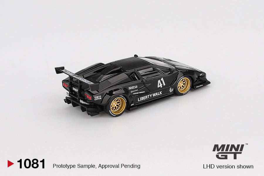 *Pre-Order* Mini GT No.1081 Lamborghini Countach LB-WORKS Black