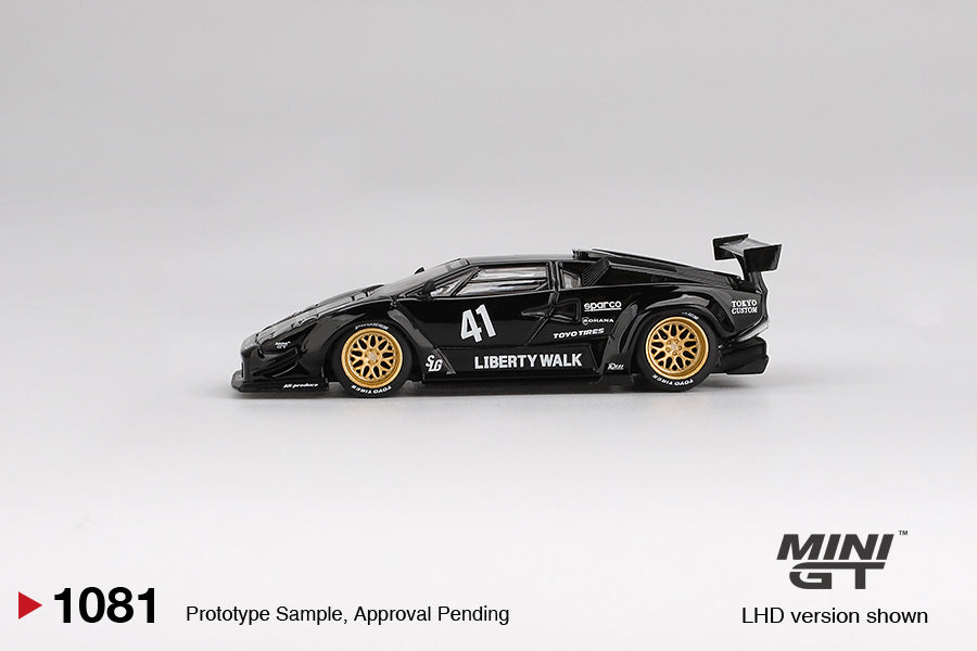 *Pre-Order* Mini GT No.1081 Lamborghini Countach LB-WORKS Black