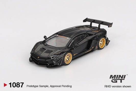 *Pre-Order* Mini GT No.1087 LB★WORKS Lamborghini Aventador Limited Edition Matte Black
