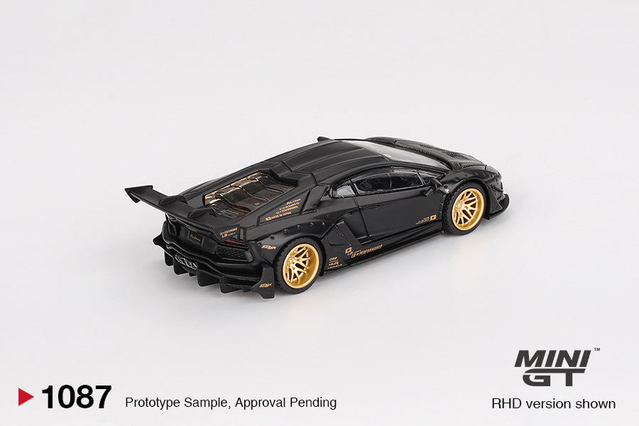 *Pre-Order* Mini GT No.1087 LB★WORKS Lamborghini Aventador Limited Edition Matte Black