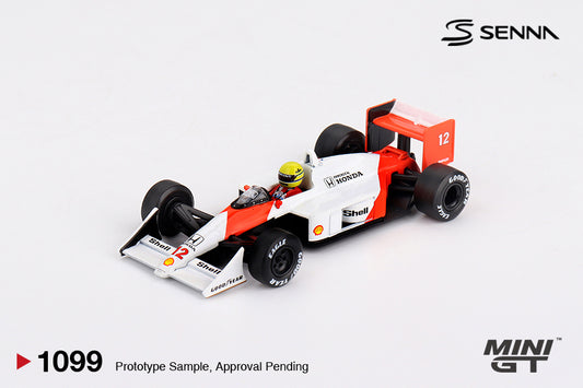 *Pre-Order* Mini GT No.1099 McLaren MP4/4 #12 Ayrton Senna 1988 Japanese Grand Prix Winner