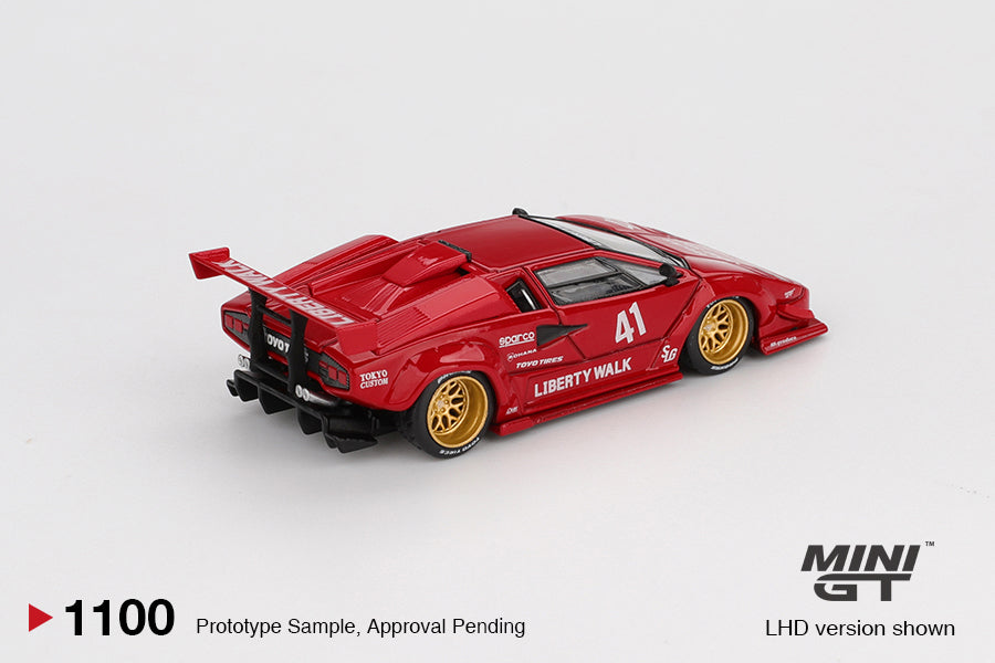 *Pre-Order* Mini GT No.1100 Lamborghini Countach LB-WORKS Red