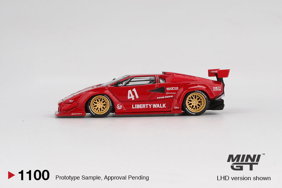 *Pre-Order* Mini GT No.1100 Lamborghini Countach LB-WORKS Red