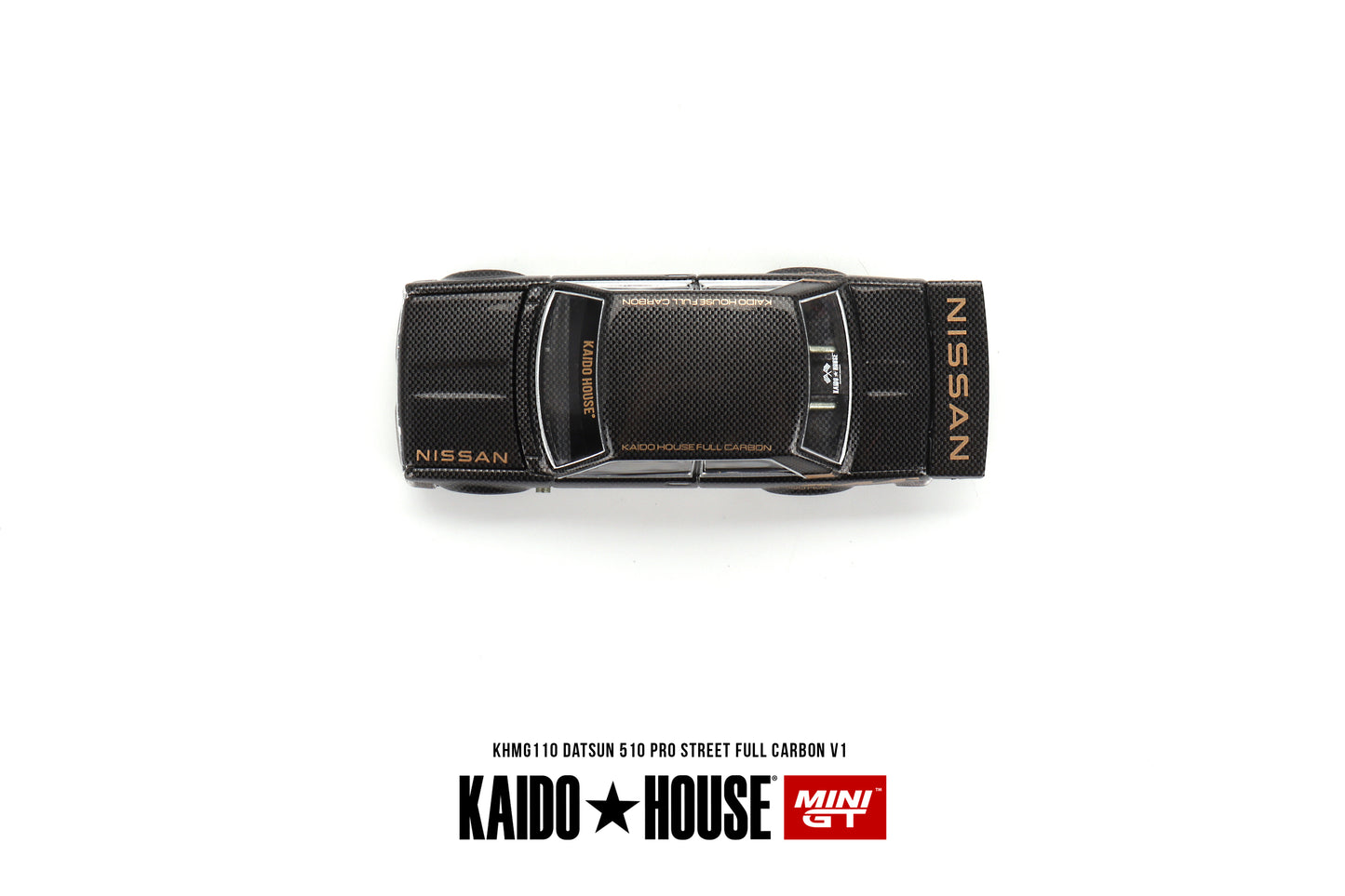 Mini GT x Kaido House No.110 Datsun 510 Pro Street Full Carbon V1