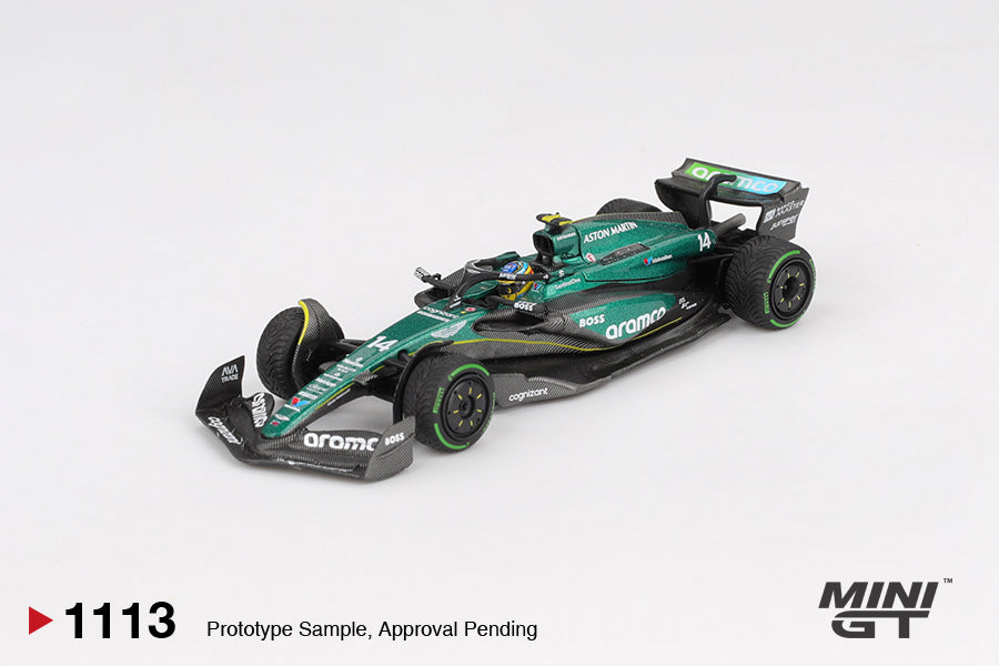 *Pre-Order* Mini GT No.1113 Aston Martin AMR24 #14 Fernando Alonso 2024 F1 2024 Canadian GP