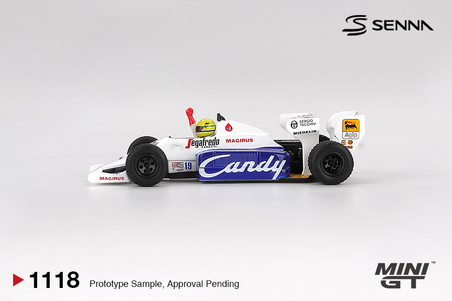 *Pre-Order* Mini GT No.1118 Toleman TG184 #19 Ayrton Senna 1984 Monaco Grand Prix 2nd Place