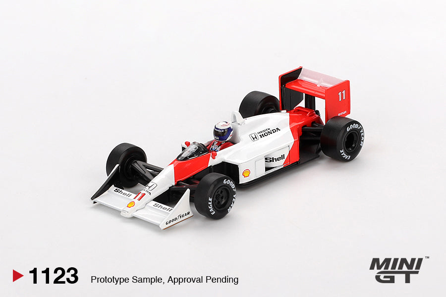 *Pre-Order* Mini GT No.1123 McLaren MP4/4 #11 Alain Prost 1988 Japanese Grand Prix 2nd Place