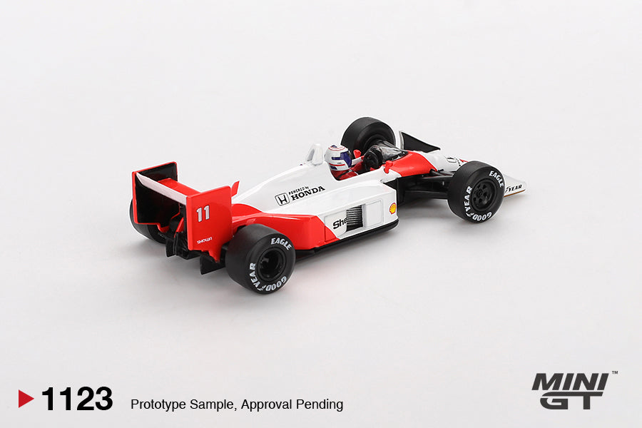 *Pre-Order* Mini GT No.1123 McLaren MP4/4 #11 Alain Prost 1988 Japanese Grand Prix 2nd Place