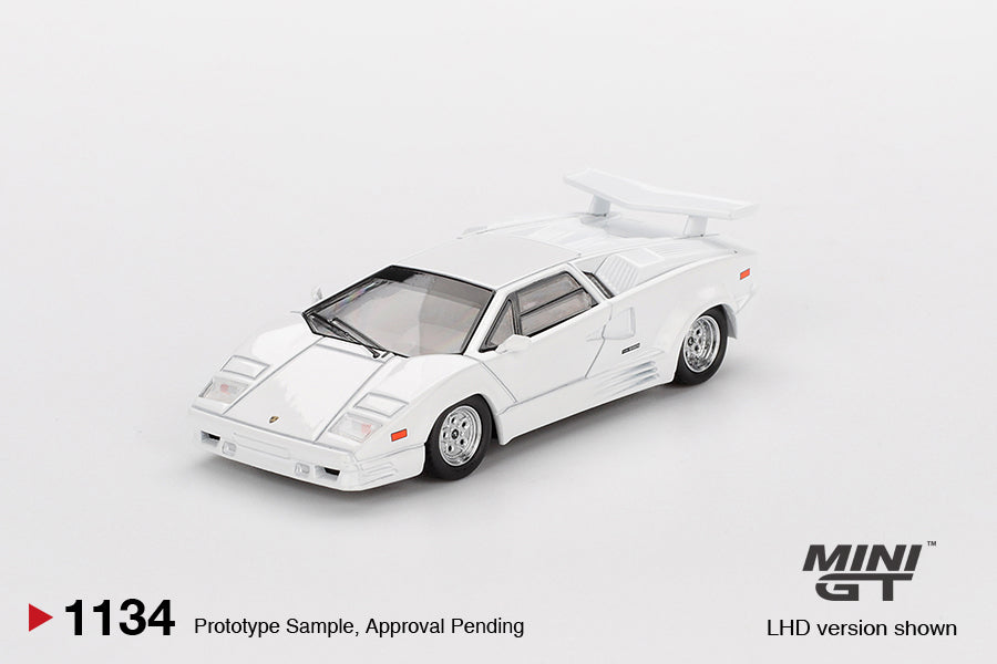 *Pre-Order* Mini GT No.1134 Lamborghini Countach 25th Anniversary White