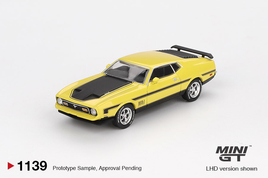 *Pre-Order* Mini GT No.1139 Ford Mustang Mach1 Grabber Yellow