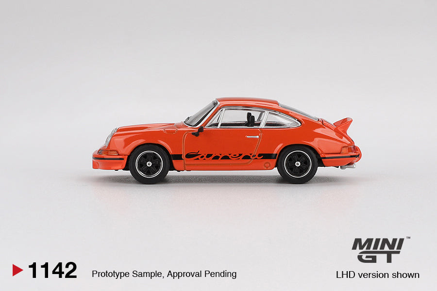 *Pre-Order* Mini GT No.1142 Porsche 911 Carrera RS 2.7 Tangerine with Black Livery