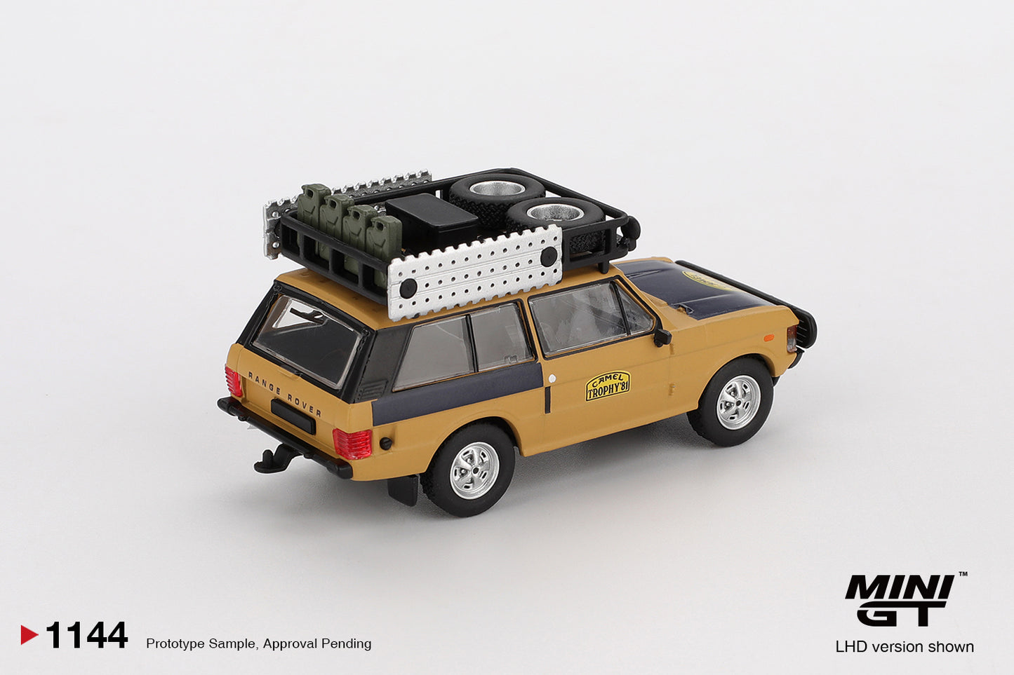 *Pre-Order* Mini GT No.1144 Range Rover 1981 Camel Trophy Sumatra C.Swoboda & K.Mentel Winner