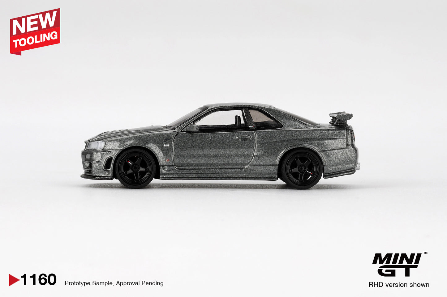 *Pre-Order* Mini GT No.1160 Nissan Skyline GT-R Dark Metal Gray (NISMO BNR34 CRS Version)