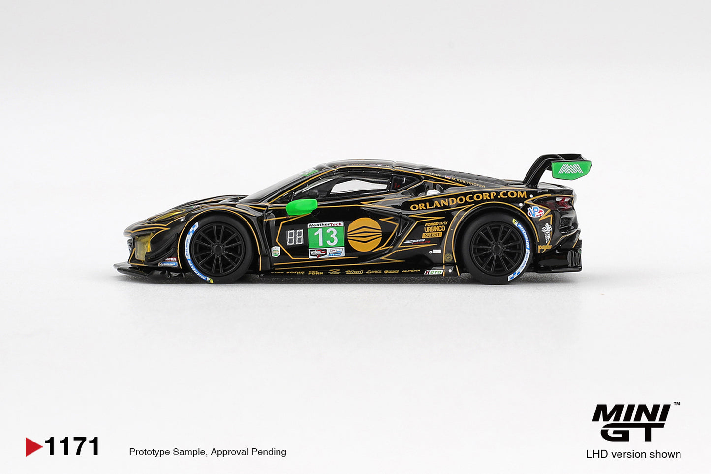 *Pre-Order* Mini GT No.1171 Chevrolet Corvette Z06 GT3.R #13 AWA 2025 IMSA Daytona 24 Hrs