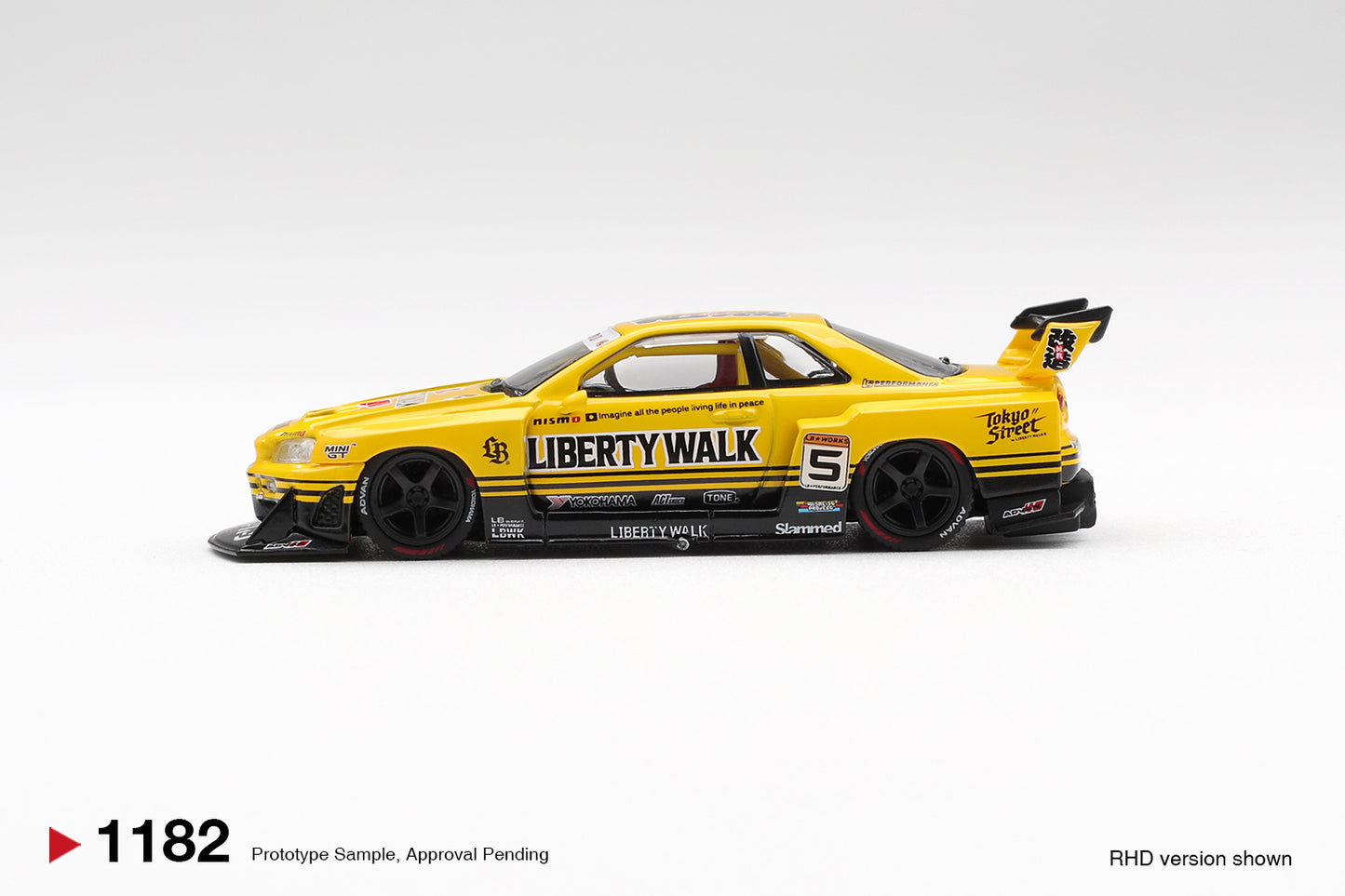 *Pre-Order* Mini GT No.1182 Nissan LB-ER34 Super Silhouette SKYLINE Sport Yellow