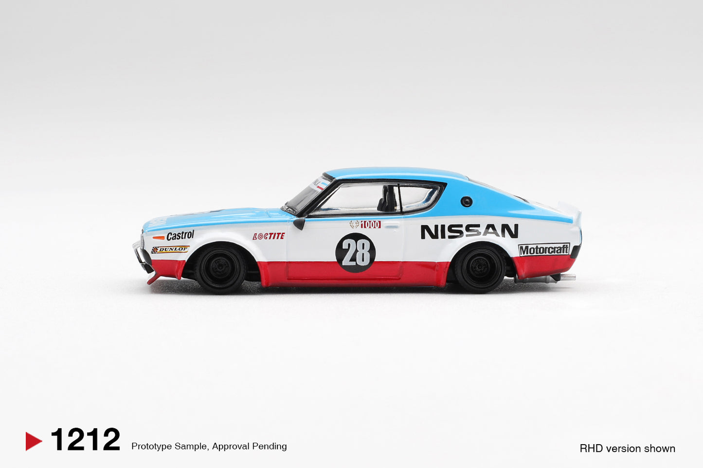 *Pre-Order* Mini GT No.1212 Nissan Skyline Kenmeri Liberty Walk Nissan Racing '75 concept