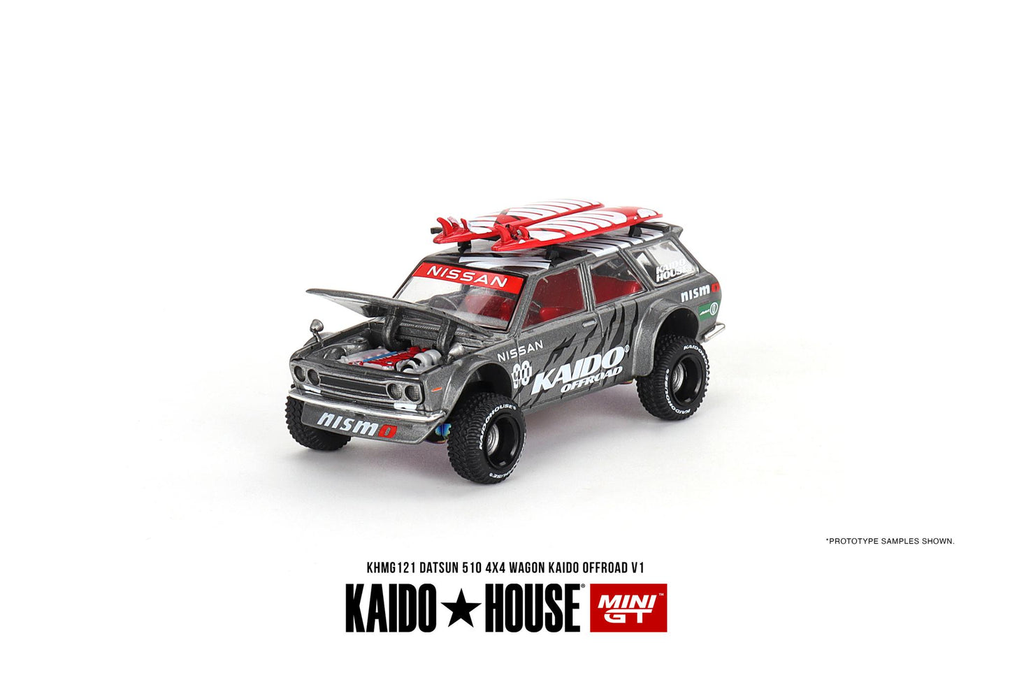 Mini GT x Kaido House No.121 Datsun 510 4x4 Wagon Kaido Offroad V1