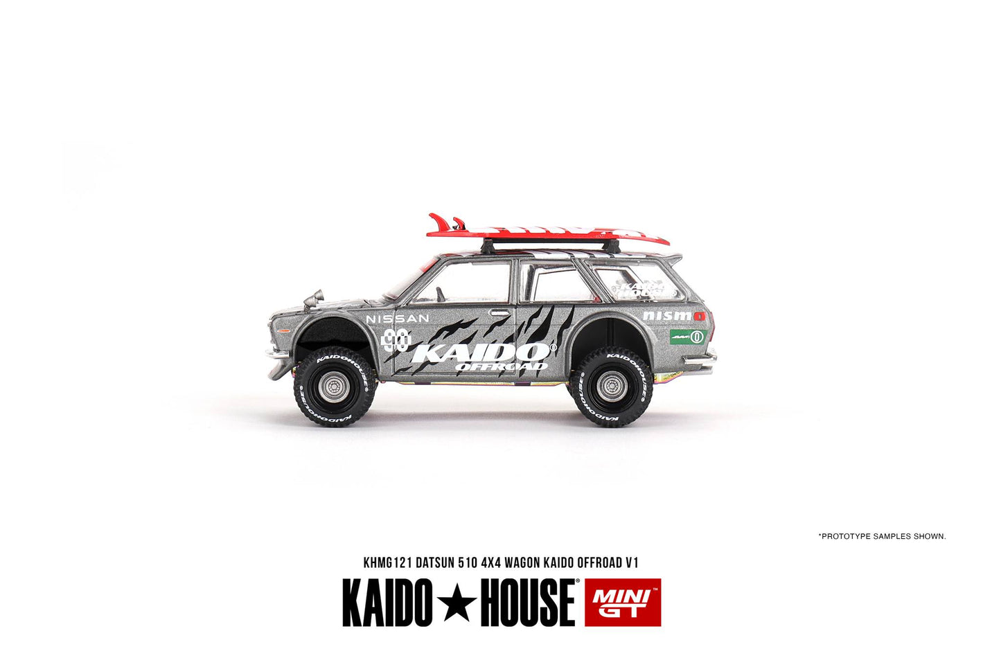 Mini GT x Kaido House No.121 Datsun 510 4x4 Wagon Kaido Offroad V1