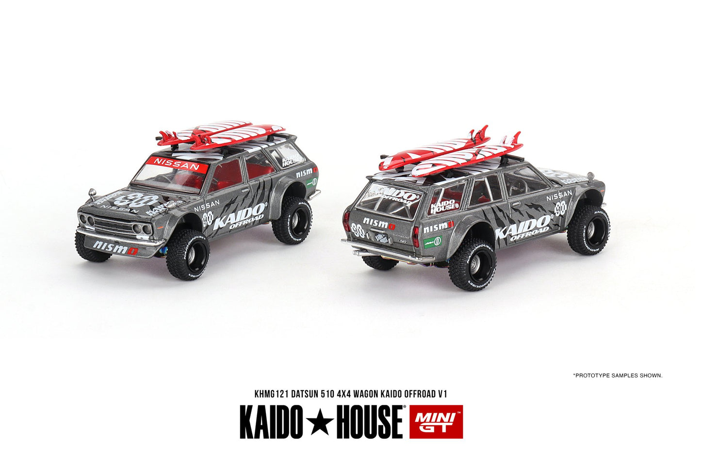 Mini GT x Kaido House No.121 Datsun 510 4x4 Wagon Kaido Offroad V1
