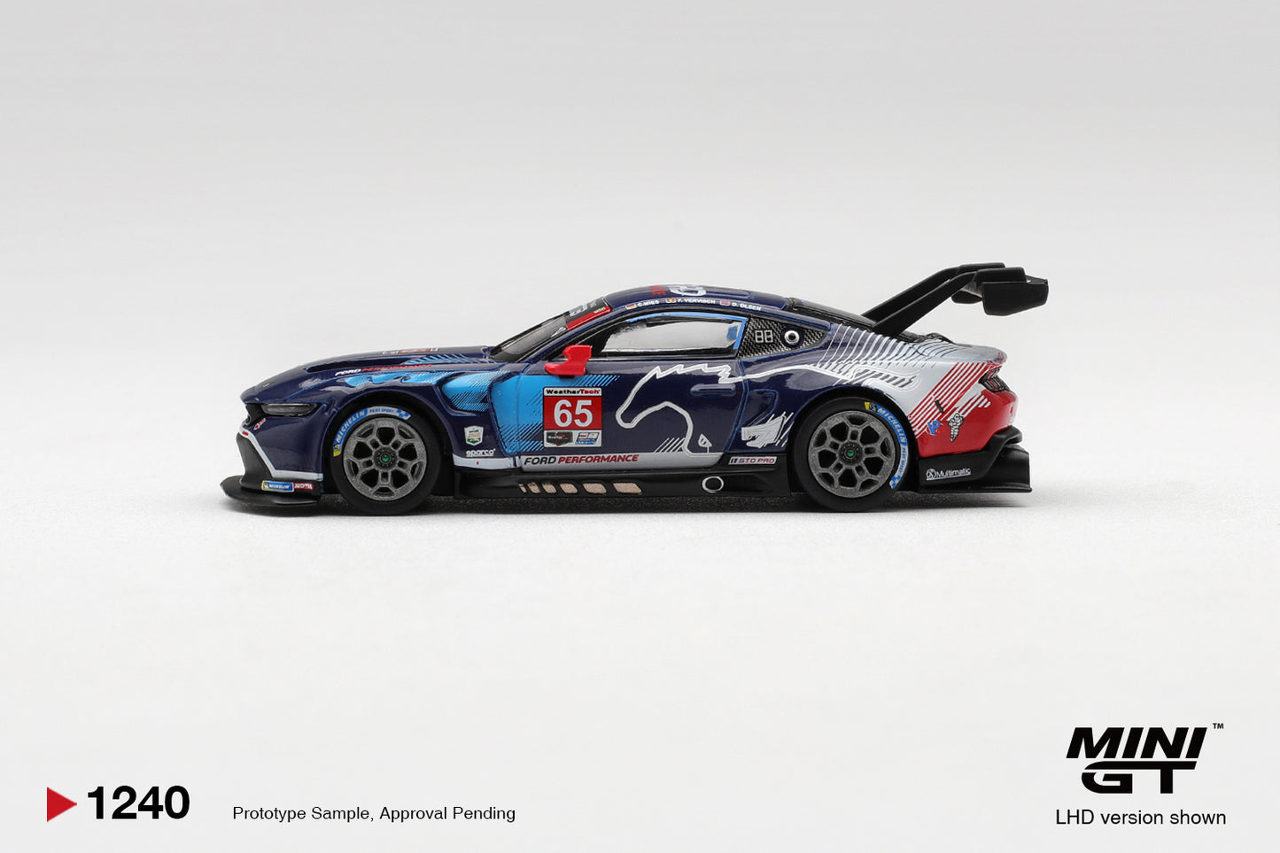 *Pre-Order* Mini GT No.1240 Ford Mustang GT3 #65 Ford Multimatic Motorsports 2025 IMSA Daytona 24 Hrs Winner