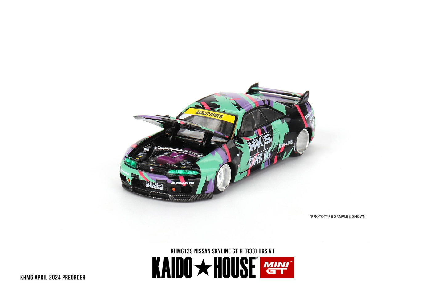 Mini GT x Kaido House No.129 Nissan Skyline GT-R (R33) HKS V1