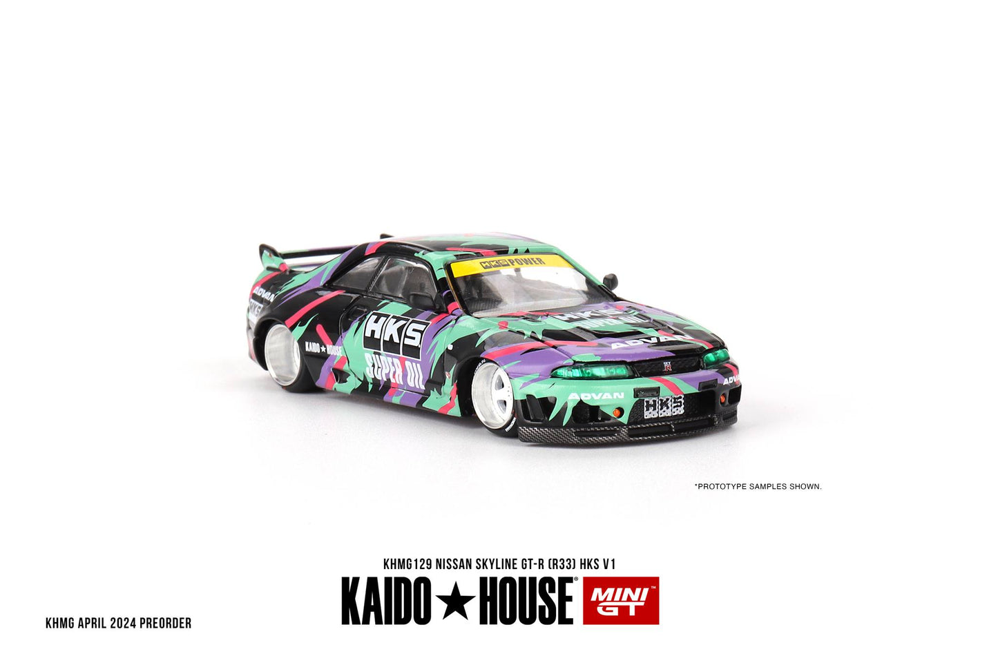 Mini GT x Kaido House No.129 Nissan Skyline GT-R (R33) HKS V1