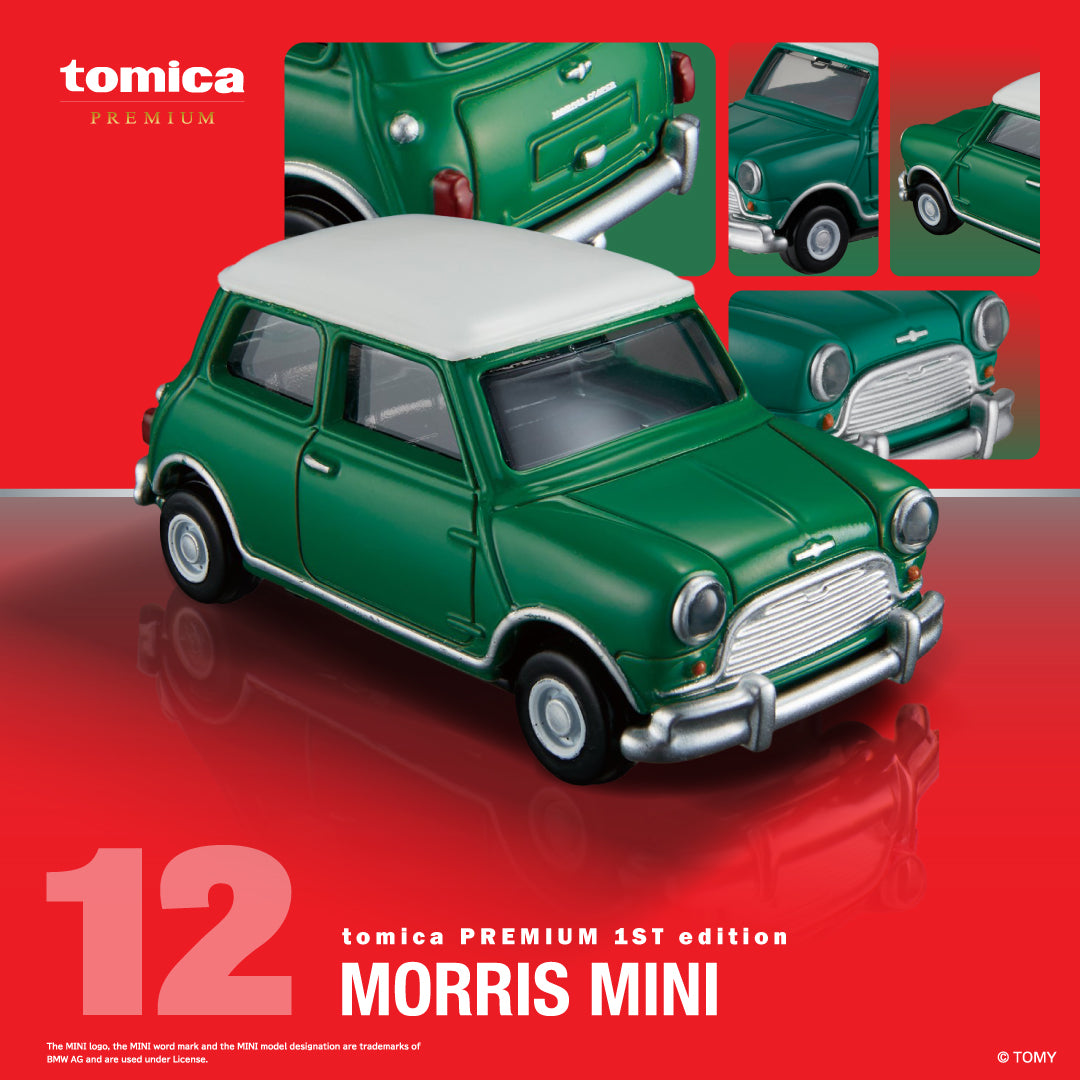 Tomica Premium No.12 Morris Mini (Green) - Release Commemorative Edition