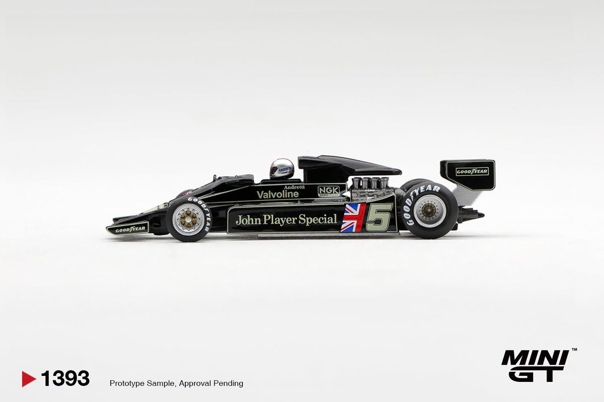 *Pre-Order* Mini GT No.1393 Lotus 78 #5 Mario Andretti 1977 US GP West Winner