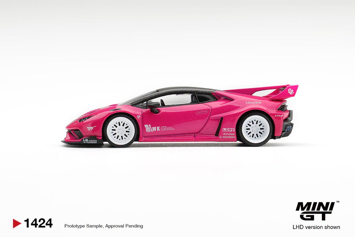 *Pre-Order* Mini GT No.1424 LB★WORKS Lamborghini Huracán GT Ruby Purple