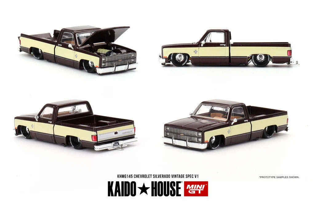 Mini GT x Kaido House No.145 Chevrolet Silverado KAIDO Vintage Spec V1
