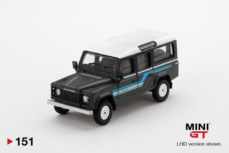 Mini GT No.151 Land Rover Defender 110 1985 County Station Wagon Grey
