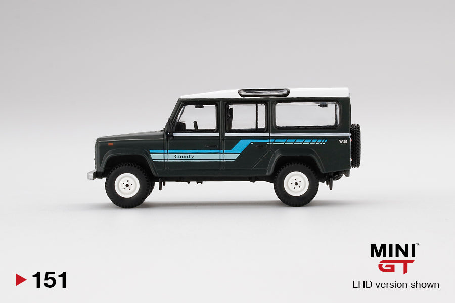 Mini GT No.151 Land Rover Defender 110 1985 County Station Wagon Grey