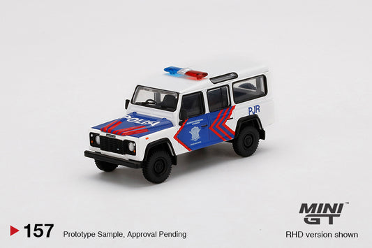 Mini GT No.157 Land Rover Defender 110 Korlantas Polri - Indonesian Traffic Police