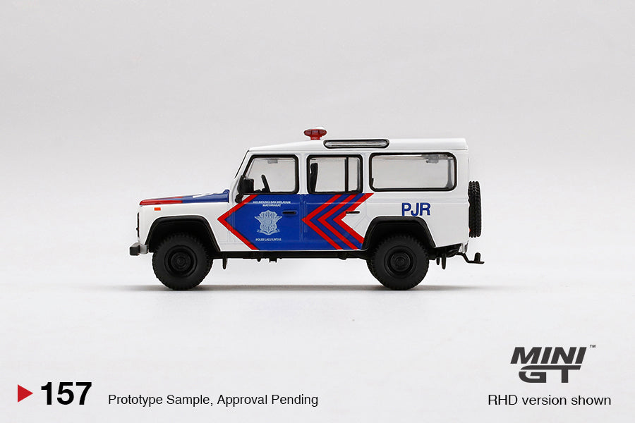 Mini GT No.157 Land Rover Defender 110 Korlantas Polri - Indonesian Traffic Police
