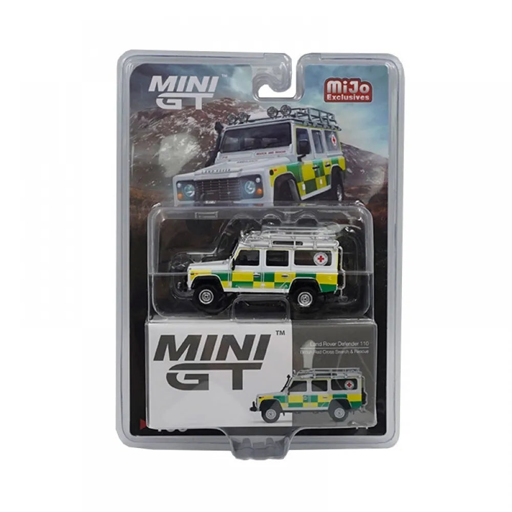 Mini GT No.159 Land Rover Defender 110 British Red Cross Search & Rescue (White) - US Exclusive (Blister Pack)