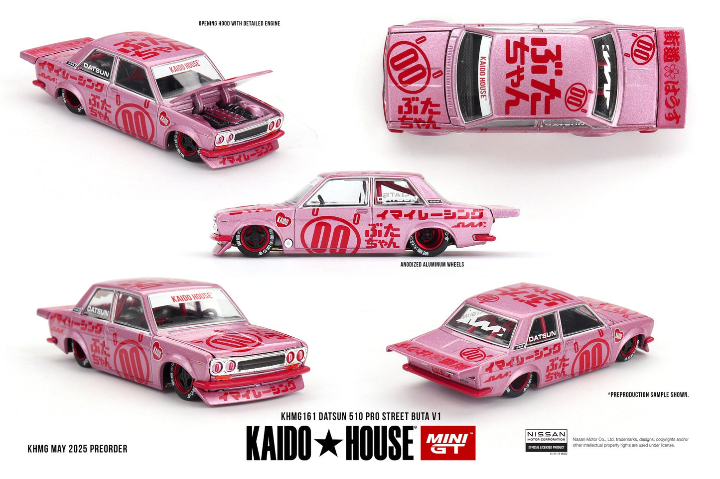 *Pre-Order* Mini GT x Kaido House No.161 Datsun 510 Pro Street Buta V1