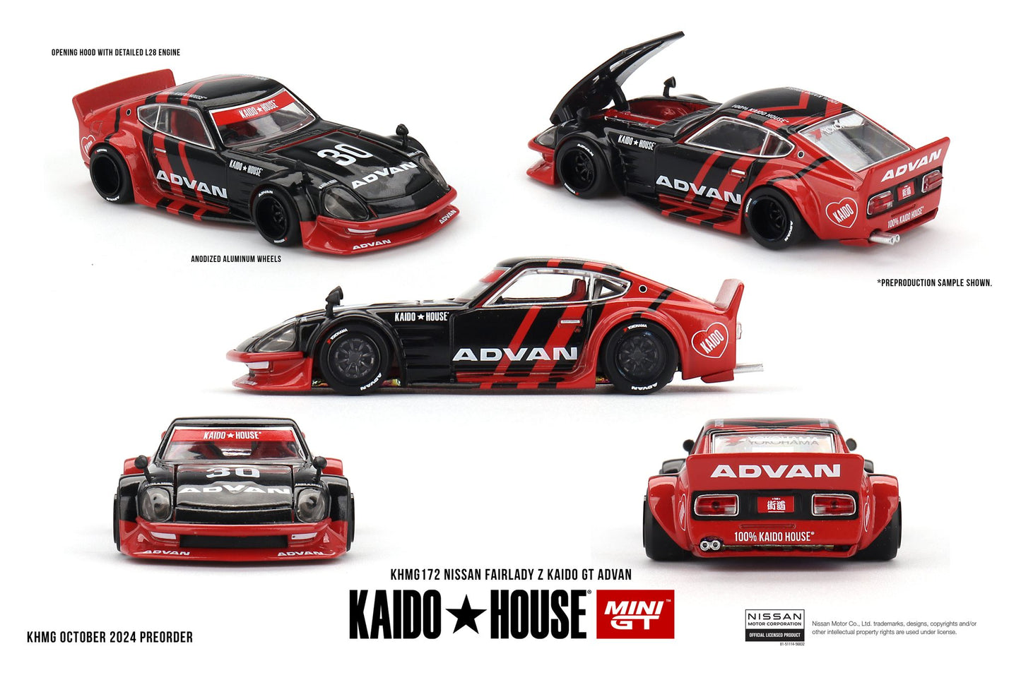 Mini GT x Kaido House No.172 Nissan Fairlady Z KAIDO GT ADVAN