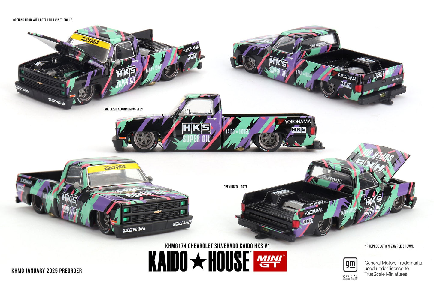 Mini GT x Kaido House No.174 Chevrolet Silverado KAIDO HKS V1