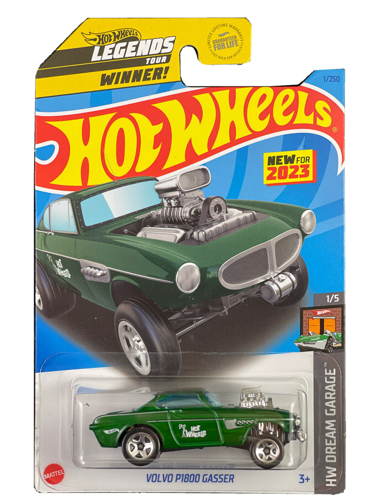 Hot Wheels HW Dream Garage 1/5 Volvo P1800 Gasser (Green) - Japanese Card
