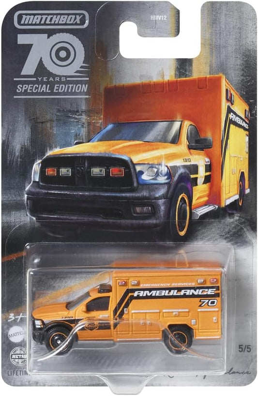 Matchbox Moving Parts 70 Years Special Edition 5/5 2016 Ram Ambulance - Japanese Stock