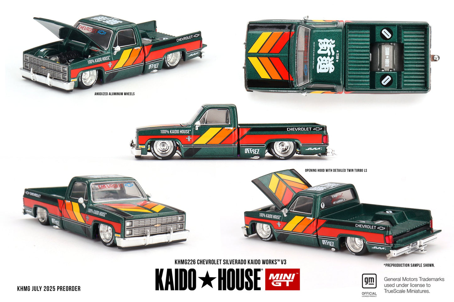 *Pre-Order* Mini GT x Kaido House No.226 Chevrolet Silverado KAIDO WORKS V3