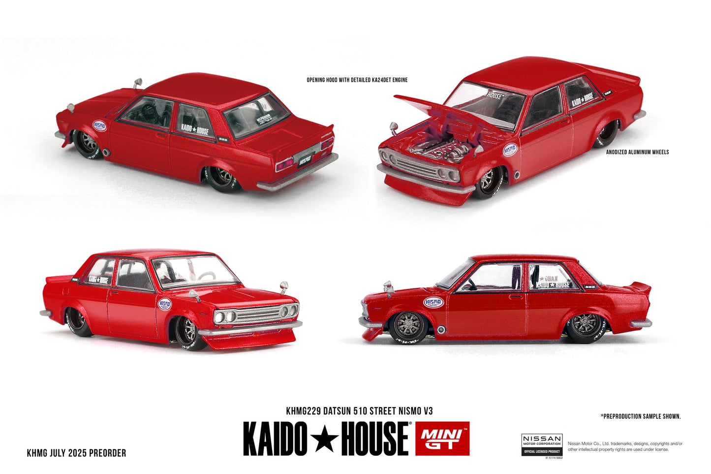 *Pre-Order* Mini GT x Kaido House No.229 Datsun 510 Street Nismo V3